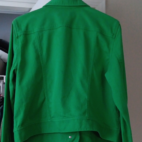 Ralph Lauren Green Jean Jacket  Cropped Tailored Fit - Picture 7 of 12